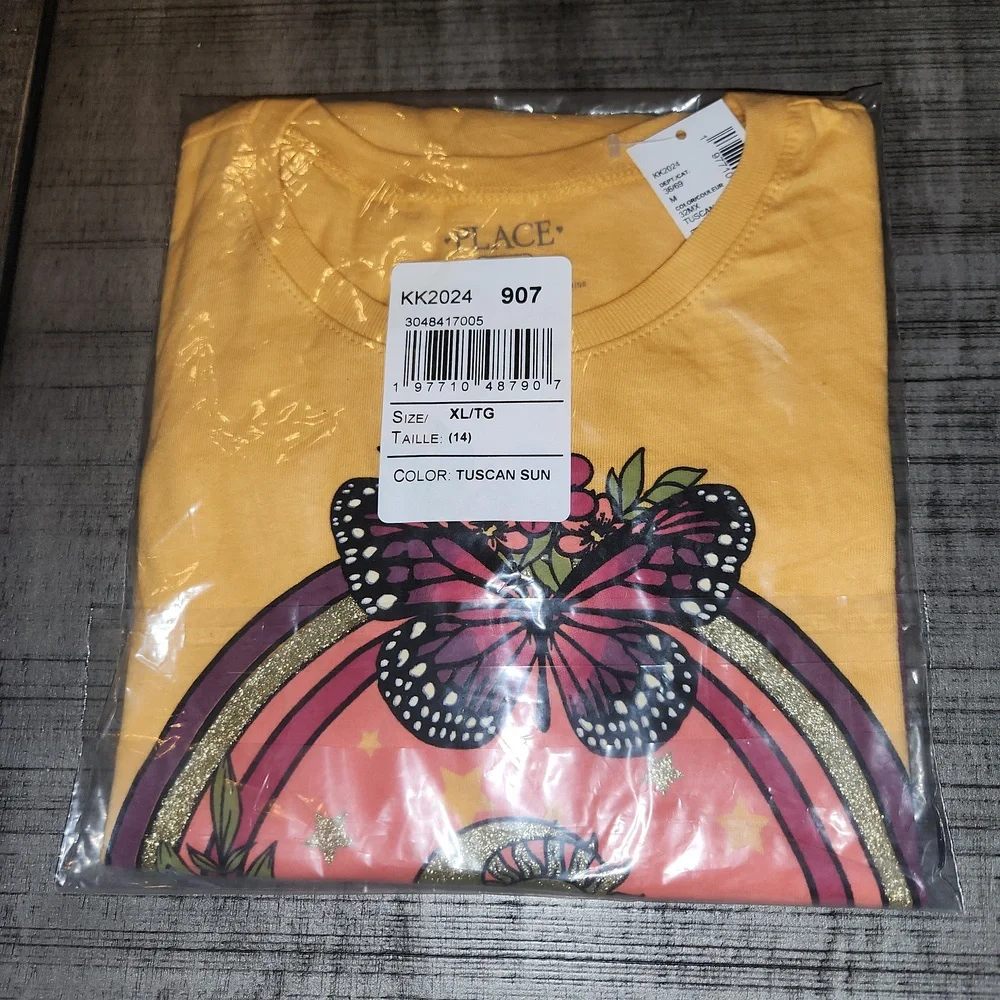 NWT The Children's Place Orange 'Dreamer' Kids T-Shirt